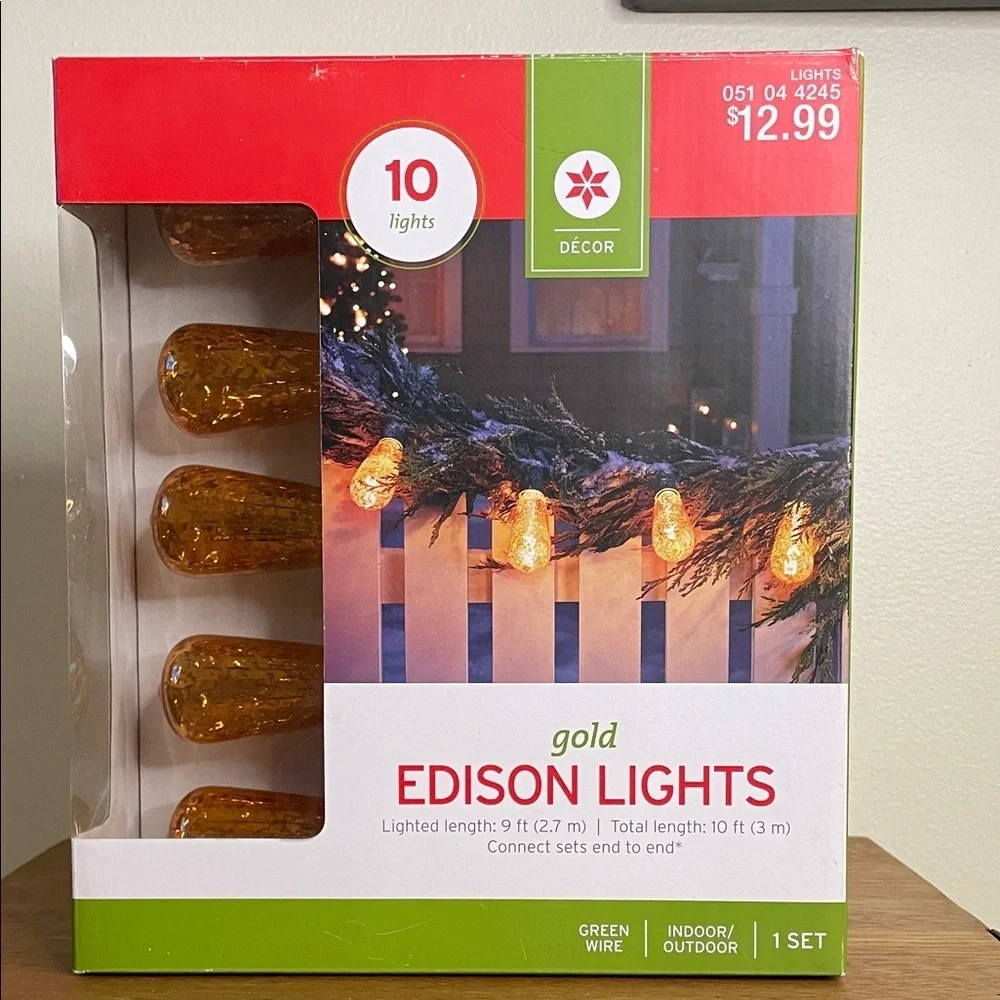 Gold Edison Lights by - Indoor/Outdoor Holiday Lighting